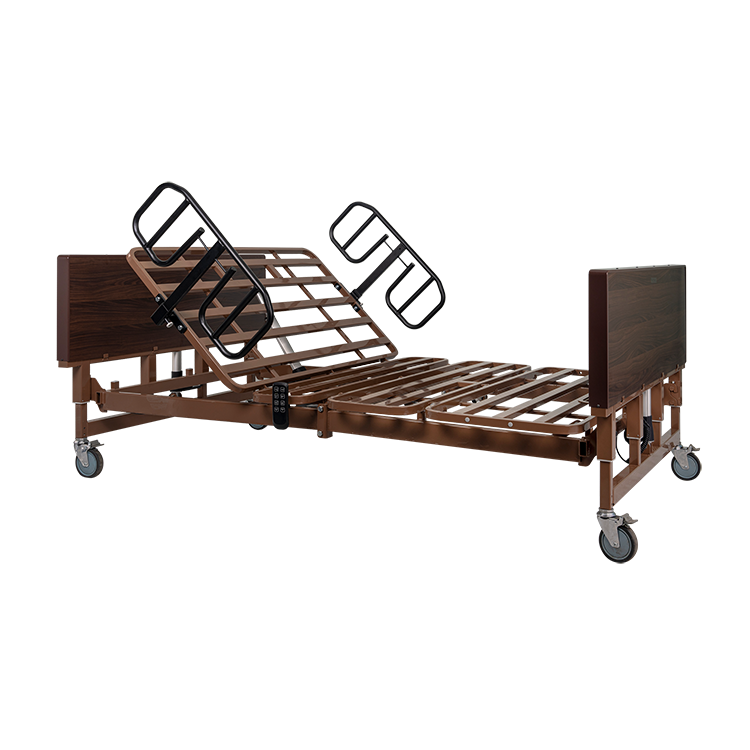 Bariatric HD Homecare Bed w/ Half Rail and Foam Mattress