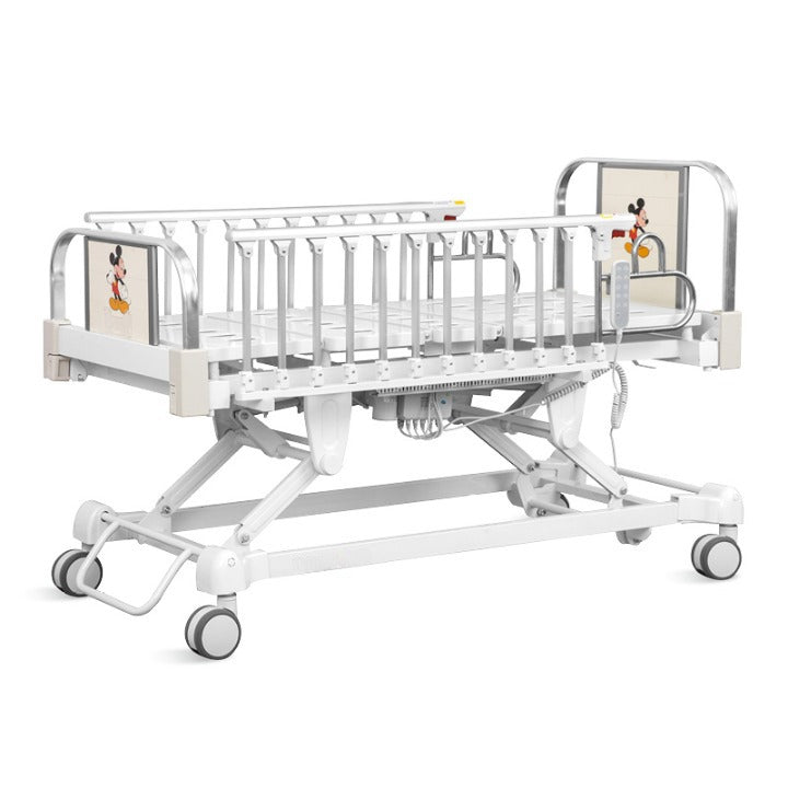 DC800 Electric Pediatric Bed with 4" Foam Mattress and IV pole