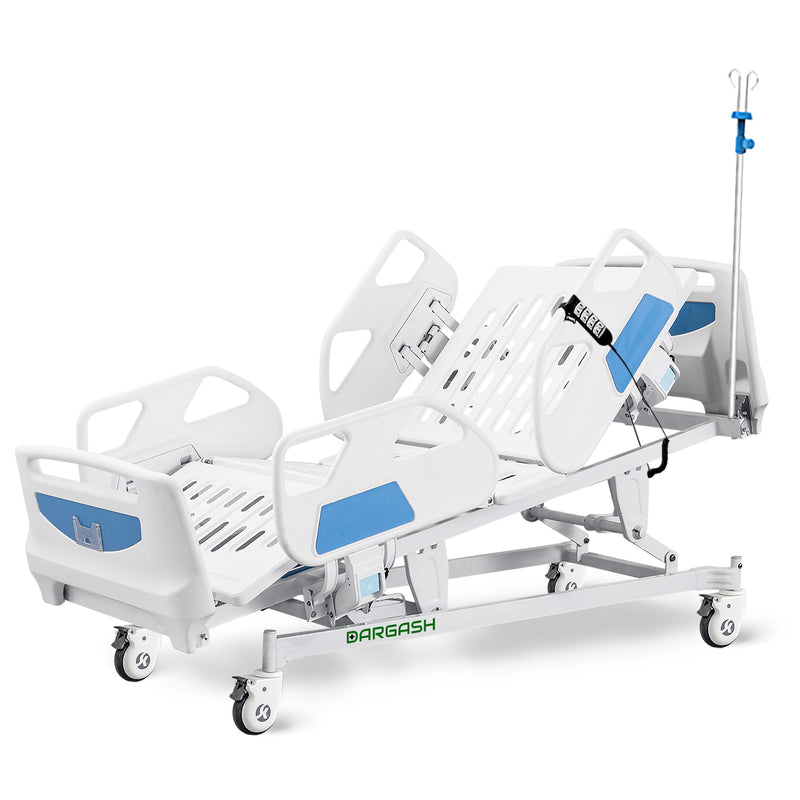 DARGASH MEDICAL Hospital Bed Electric ICU Bed For Home And Hospital Use (with IV Pole)