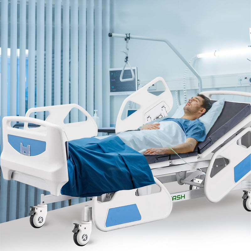 Hospital Bed Electric ICU Bed For Home And Hospital Use (with Mattress And IV Pole)