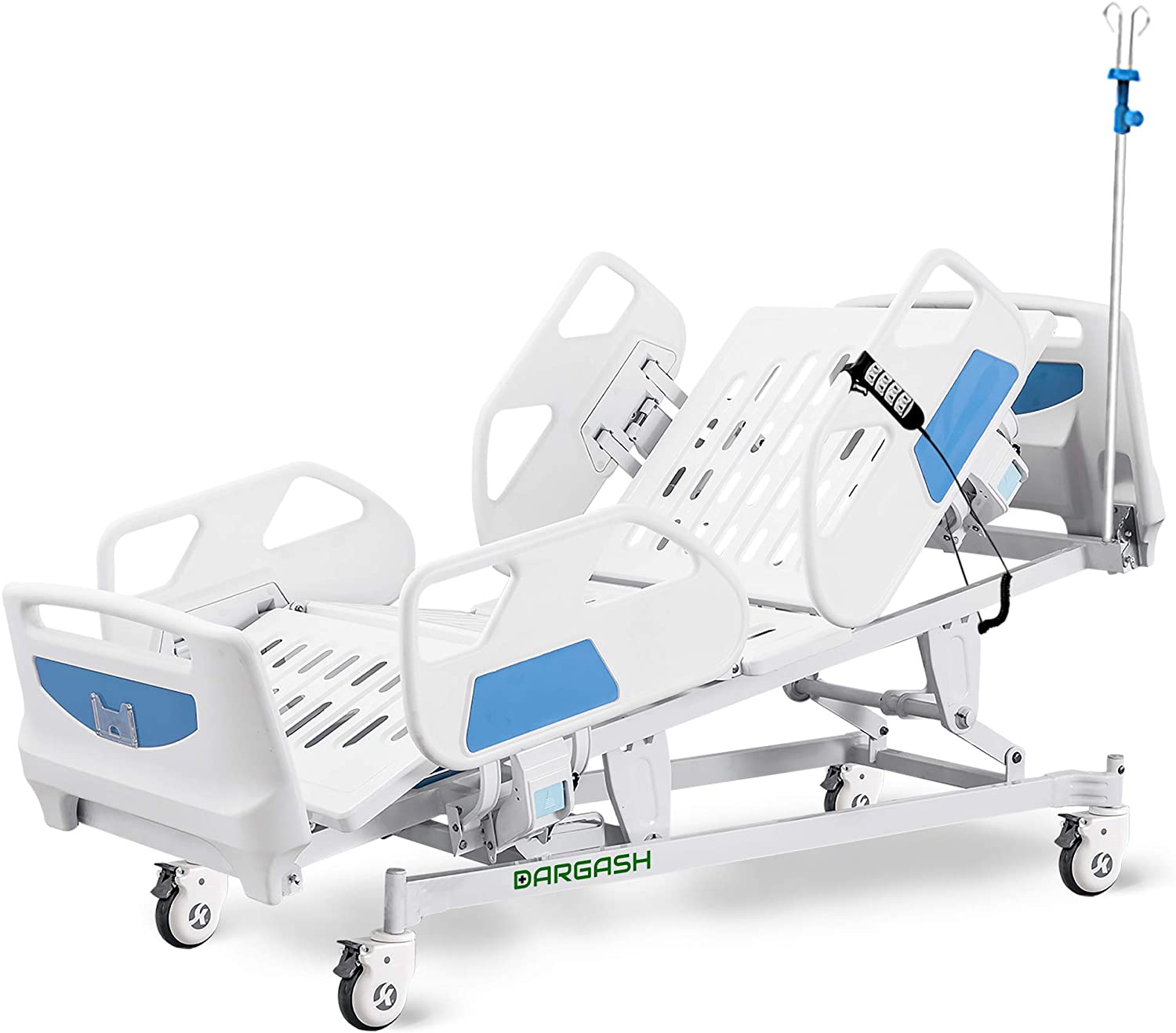 Hospital Bed Electric ICU Bed For Home And Hospital Use (with Mattress And IV Pole)